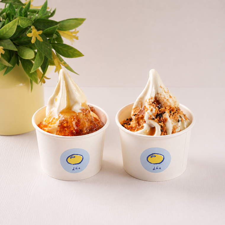 Enjoy package — cold soy soft serve