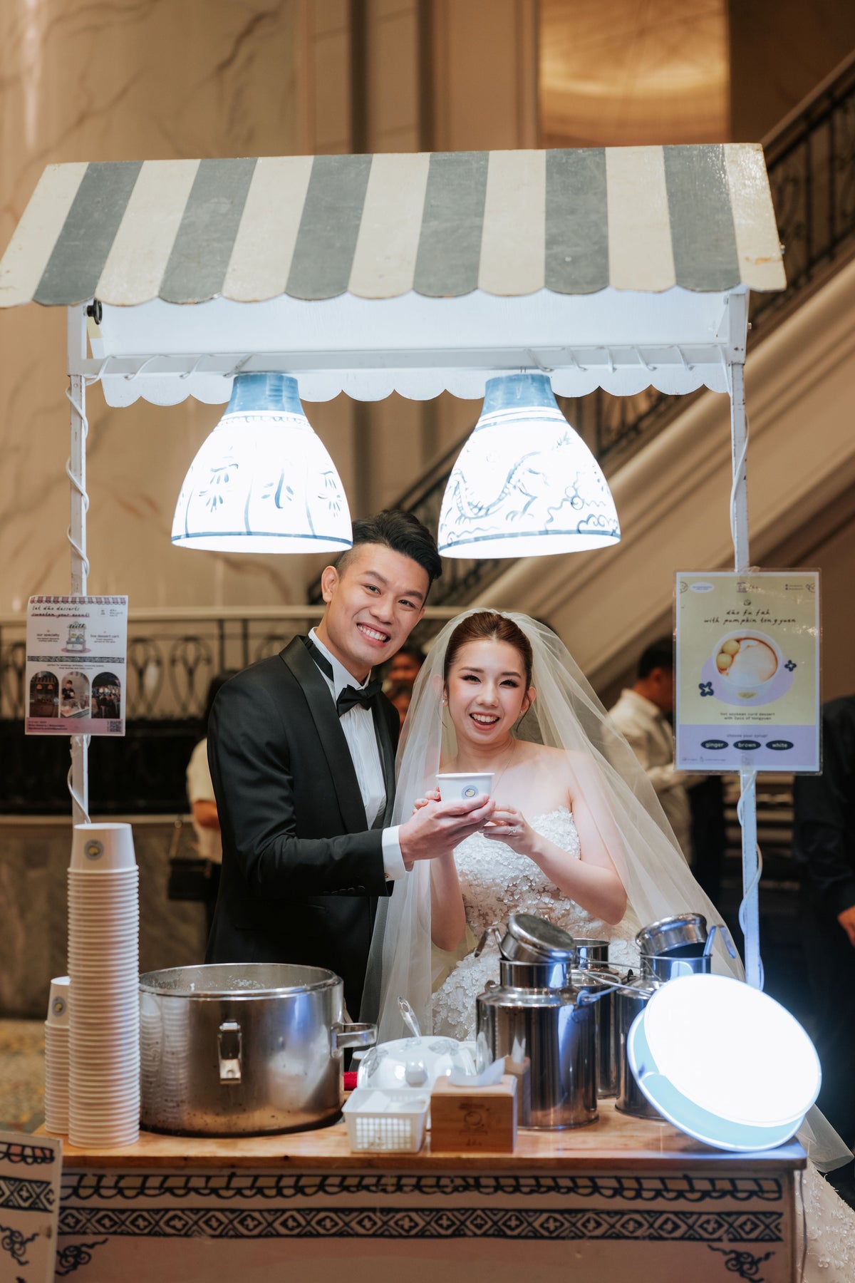 dáo desserts catering station with soy desserts and drinks